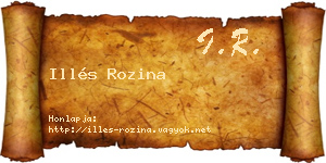 Illés Rozina névjegykártya