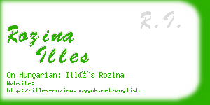 rozina illes business card